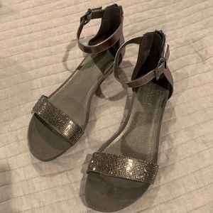 Pewter Sandals with sparkle accents